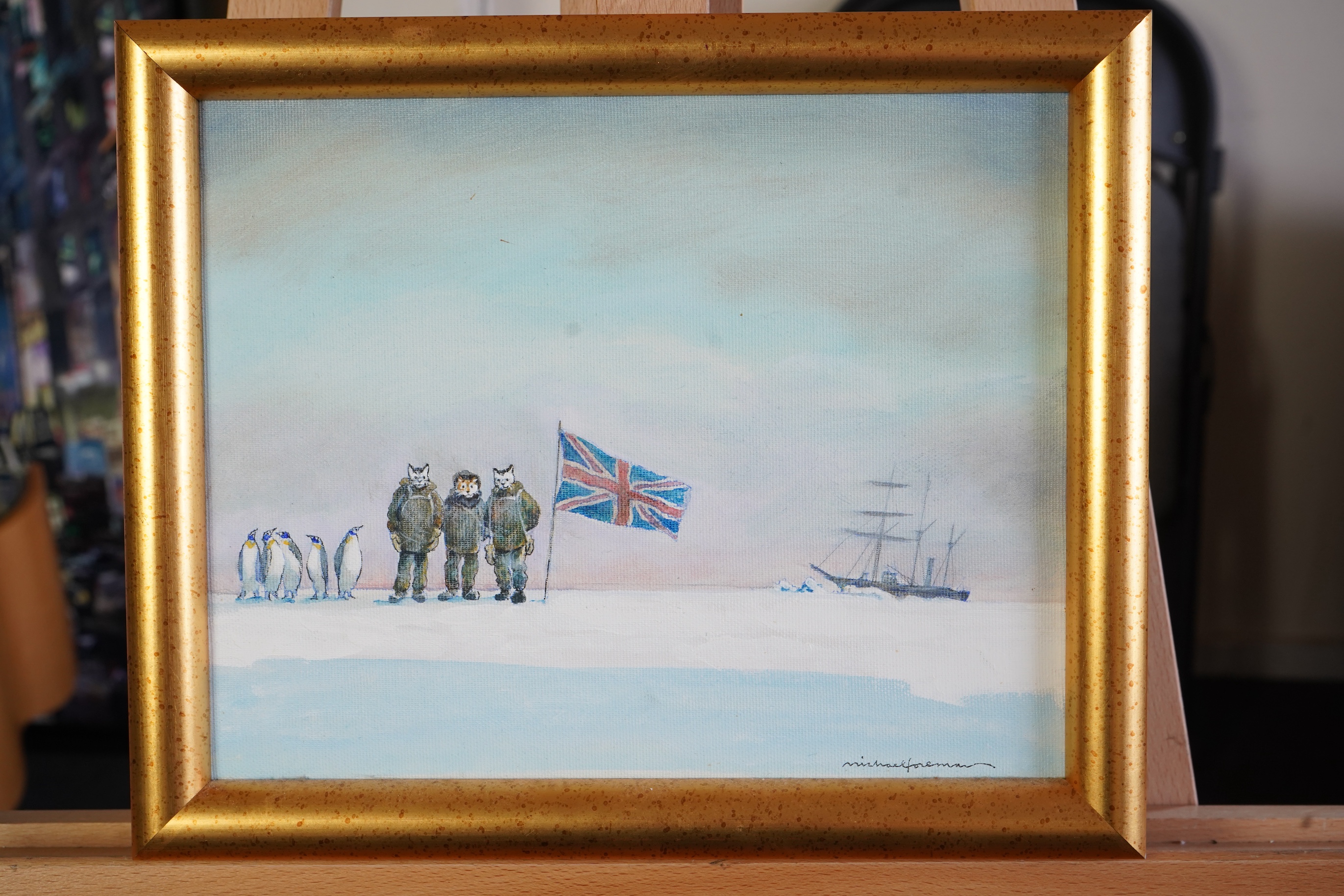 Michael Foreman OBE, RDI, b. 1938, 'Pole Cats'